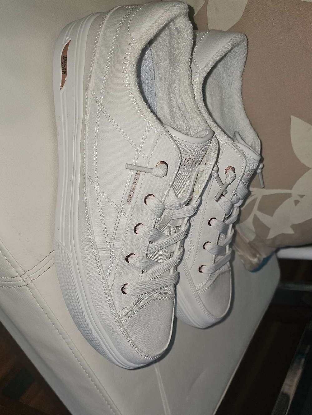 Skechers Air Cooled Arch Fit with Rose Gold Accents